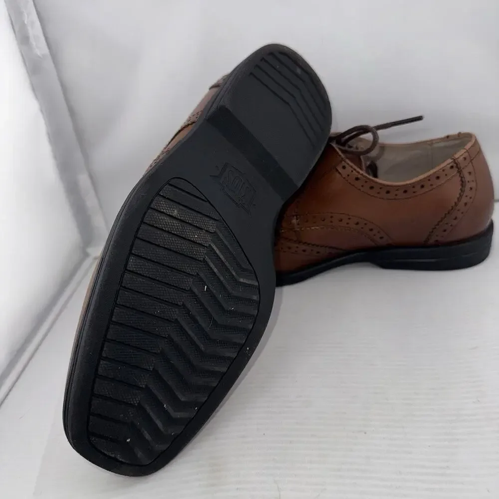 Florsheim Reveal Wingtip Jr Boys' Toddler-Youth Oxford 2M Cognac‎ Brown Tan